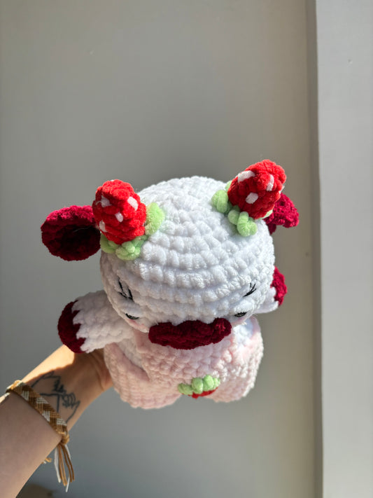 Peluche vache fraise